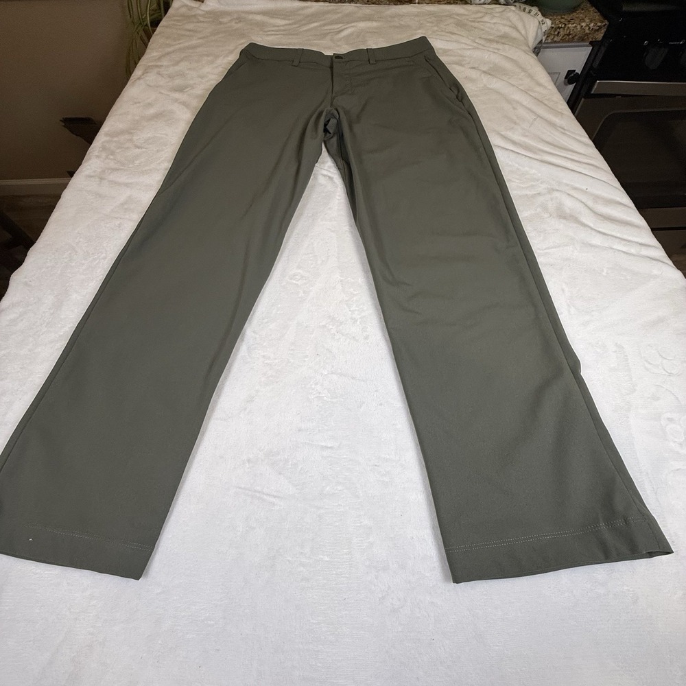 Lululemon ABC Trouser Relaxed Fit Mens 33x29 Green Warpstreme Stretch Pants - Picture 1 of 9
